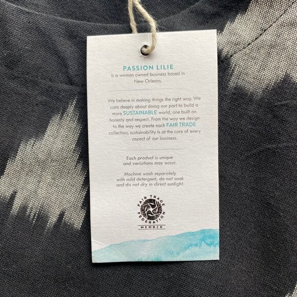 Fair Trade Genuine Ikat 100% Cotton Pullover Women's Shirt Small Passion Lilie - Picture 10 of 11